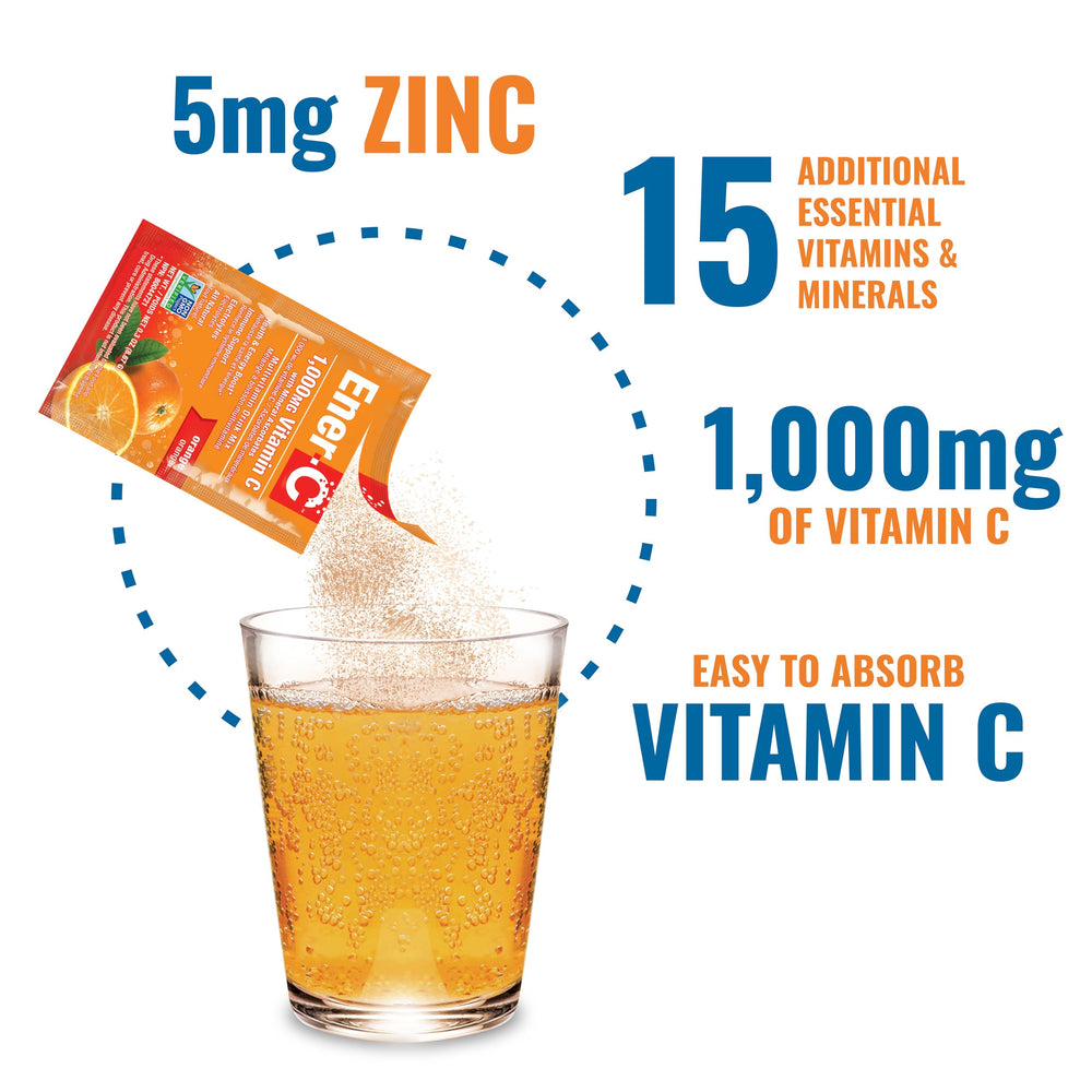 Label showing 1000 mg vitamin C and 25 nutrients