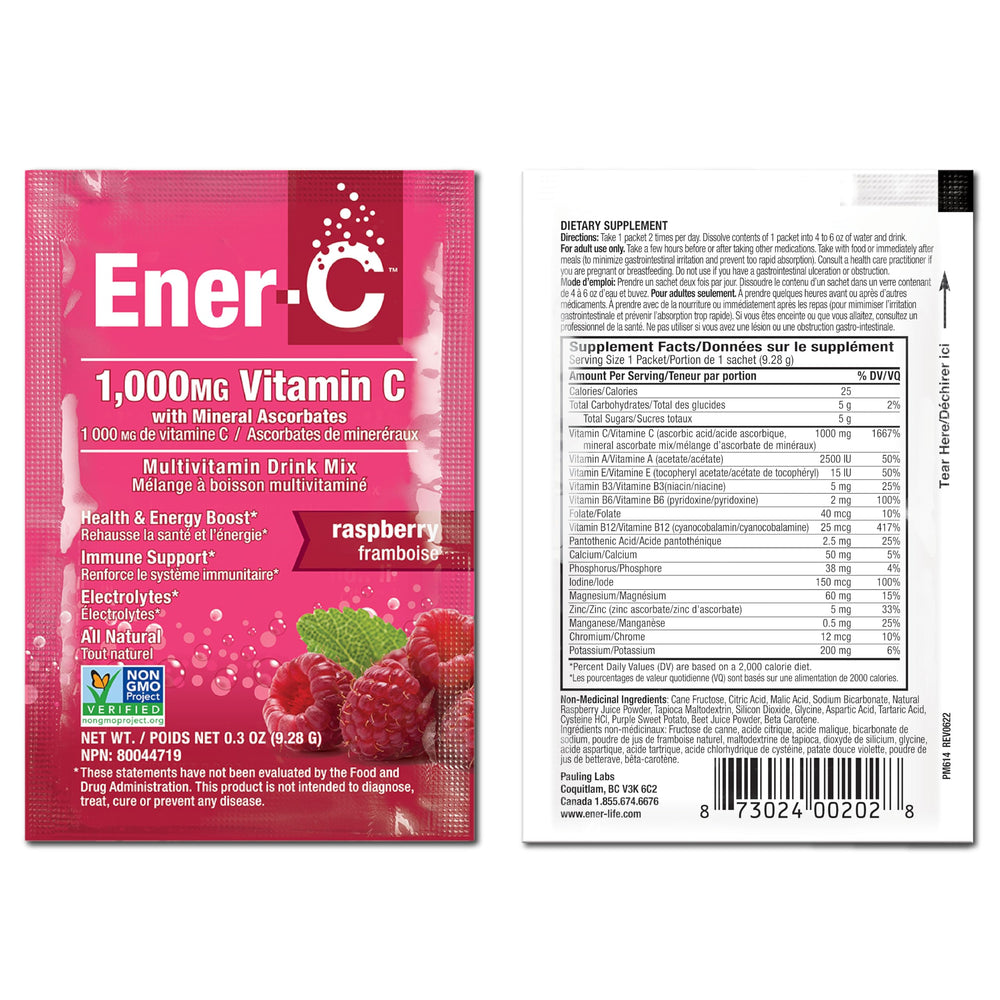Lifestyle image showing healthy energy and hydration with Ener-C Raspberry
