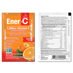 30-count Ener-C orange multivitamin drink mix packaging