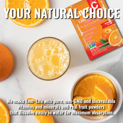 Vitamins and electrolytes in Ener-C orange drink mix