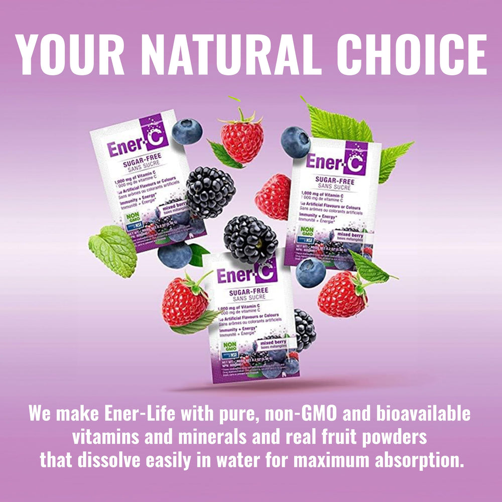 Berry flavor Ener-C label and ingredients