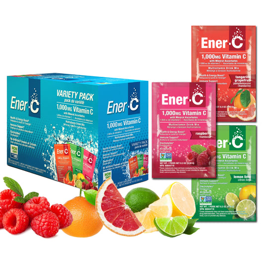 Ener-C vitamin C drink mix sachets for on-the-go immunity
