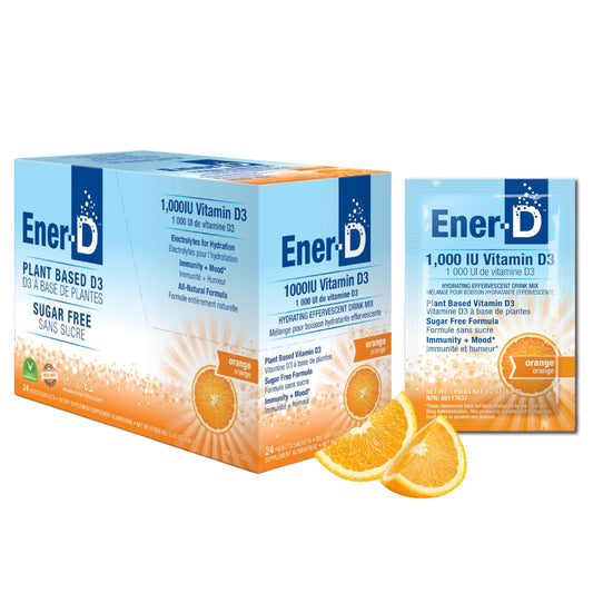 Ener-D Sugar Free Vitamin D3 Orange Multivitamin Drink Powder package front