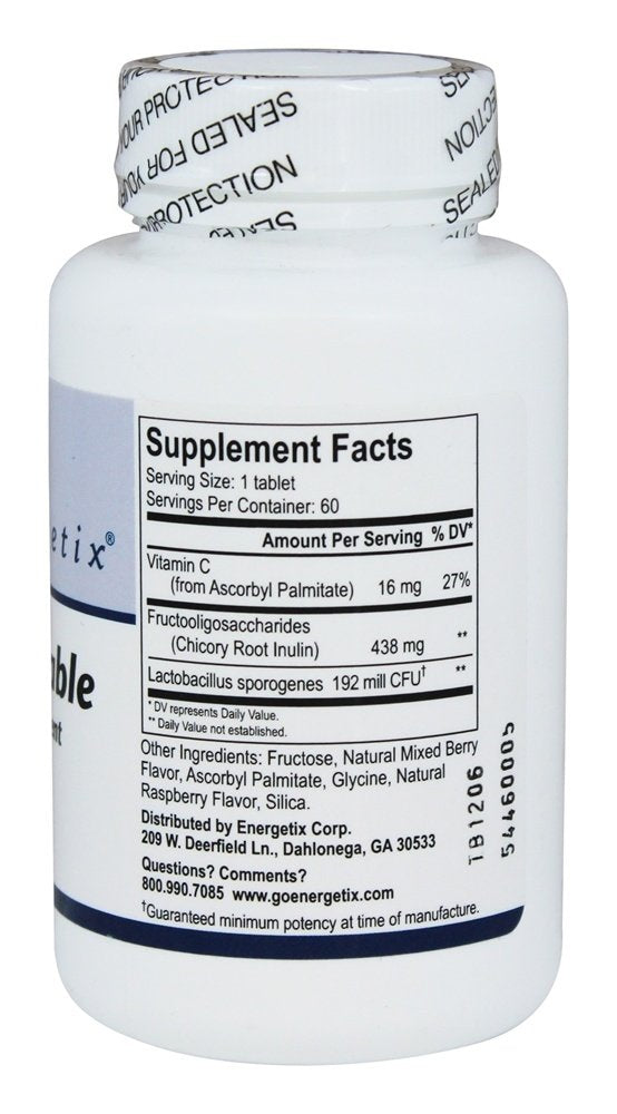 Energetix Flora Chewable packaging and label imagery