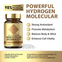 Energy and metabolism boost with hydrogen tablets
