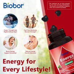 Graphic illustrating energy and metabolism support from gummies
