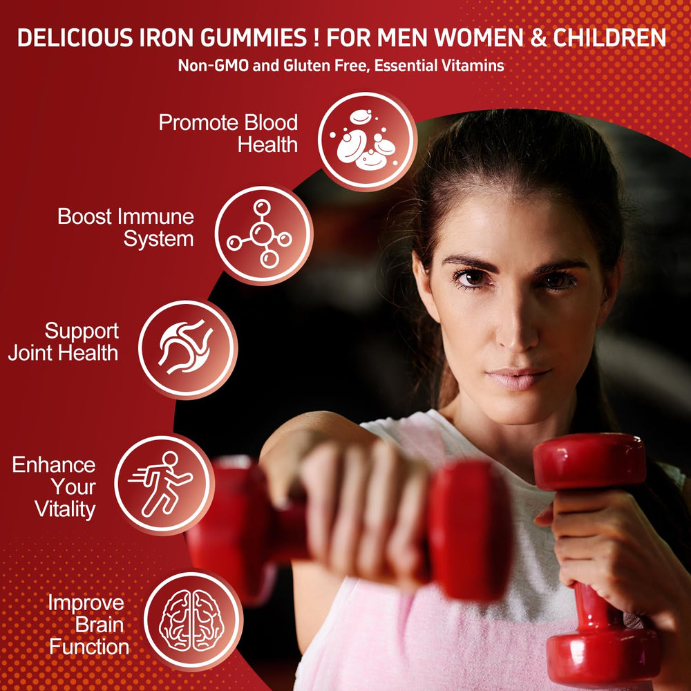 Gummies designed for energy support and iron absorption
