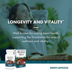 Reishi capsules for energy and vitality support