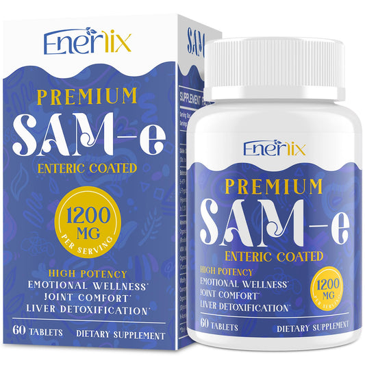 Enerlix 1200mg SAM-e supplement bottle front