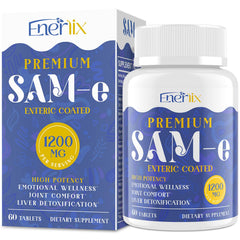 Enerlix 1200mg SAM-e supplement bottle front