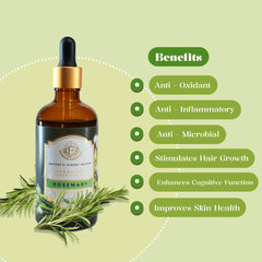 Enhanced Essentials rosemary oil drops highlight easy measuring for precise dilutions in routines.