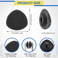 Compact 8-pack replacement pads for eyeglass cleaner kit