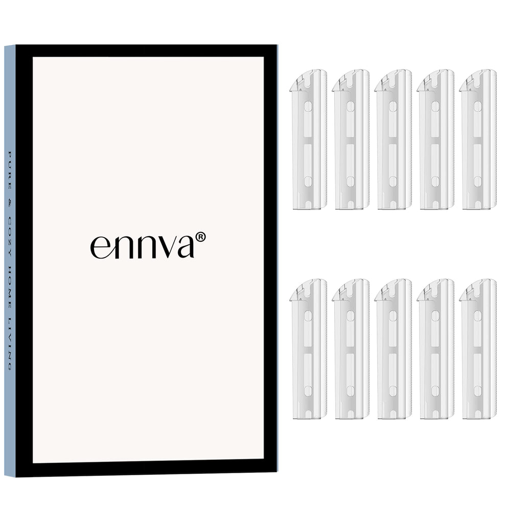 ENNVA metal razor blades pack 10 close-up for precise shaving.