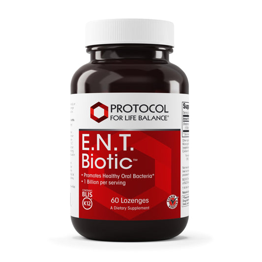 Front view of PROTOCOL FOR LIFE BALANCE E.N.T. Biotic lozenge package