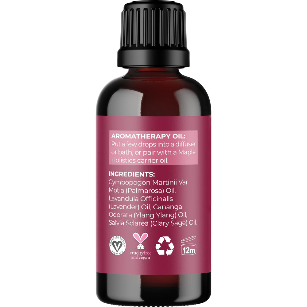 Clary sage essential oil bottle for Entice blend