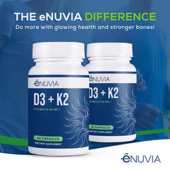 Made in USA label on Enuvia D3+K2 bottle