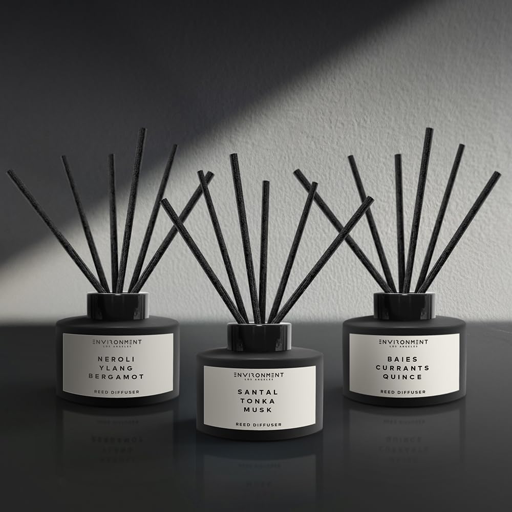 Environment CN5 spa-inspired bathroom scene with diffuser enhancing calm.