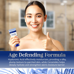 Hydration in action: Envy cleanser applying hyaluronic acid and ceramides on skin.