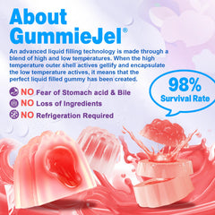 EnvyDeal probiotic gummies sugar-free label emphasizes natural sweeteners