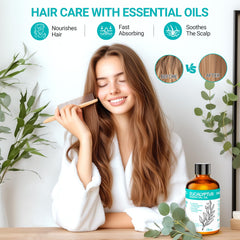 Dropper dispensing ENYORLI Eucalyptus Essential Oil from amber bottle