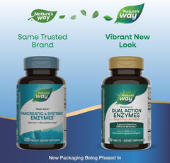 Enzymatic Therapy Mega-zyme 200 Tablets (2 Pack) bottle label close-up