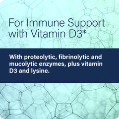 Illustration of Vitamin D3, L-lysine, and calcium ingredients