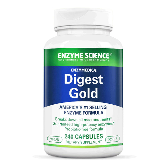 Bottle of Enzyme Science Digest Gold 240 capsules