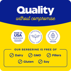 Non-GMO and gluten-free Berberine product label