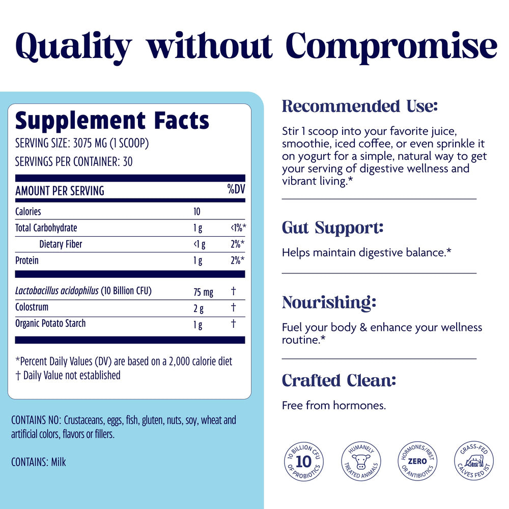 Lifestyle image showing gut and immune support concept