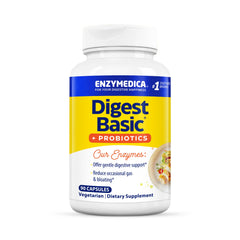 Enzymedica Digest Basic + Probiotics bottle on white background