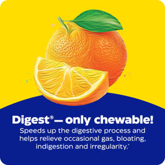 Digest Chewable Orange bottle on white background
