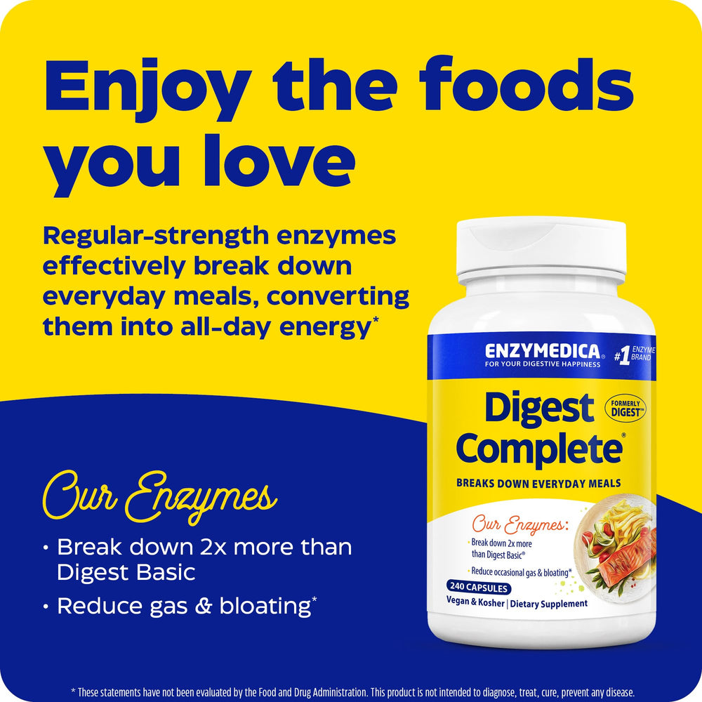 Digest Complete dosage spoon illustrating simple daily supplement routine.