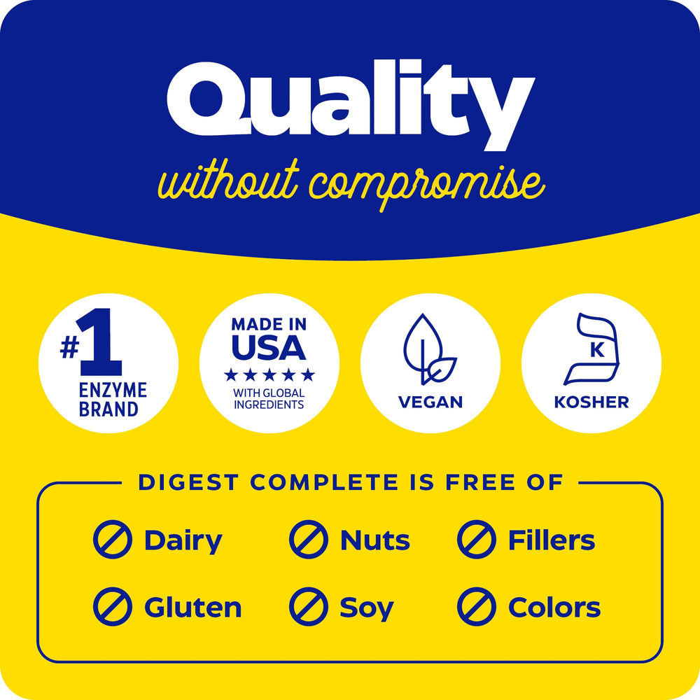 Enzymedica Digest Complete vegan certification supporting dietary choices.