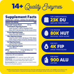 Digest Gold + ATPro label highlighting 14 key enzymes