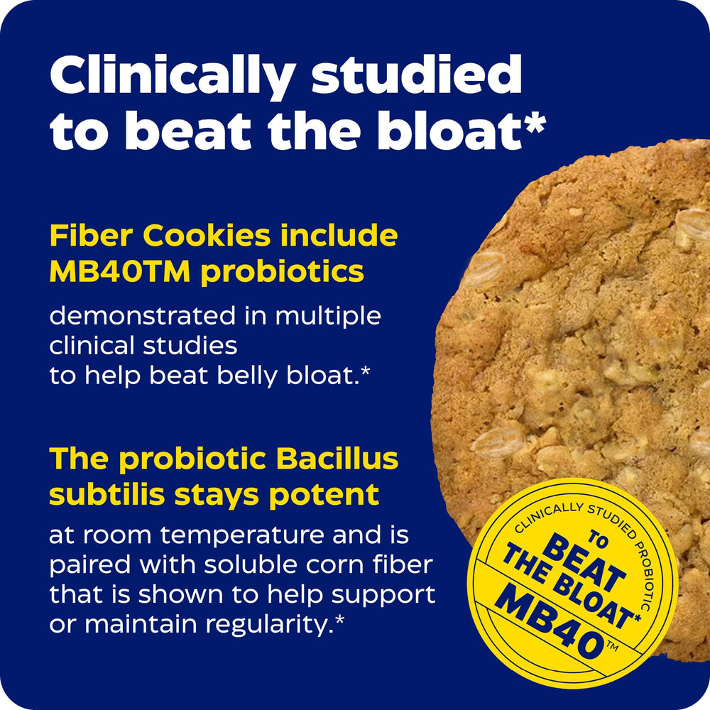 Close-up of Harvest Oat flavor cookie from Digest Gold Fiber+ Cookies