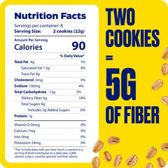 Nutrition facts panel for Enzymedica Digest Gold Fiber+ Cookies