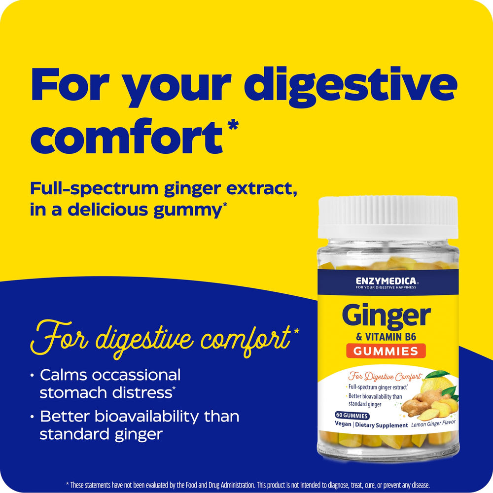 Label showing 200 mg ginger equivalent per serving