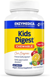 Enzymedica Kids Digest chewable tablet close-up – fruit punch flavor