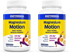 Enzymedica Magnesium Motion bottle label with 60 capsules per bottle