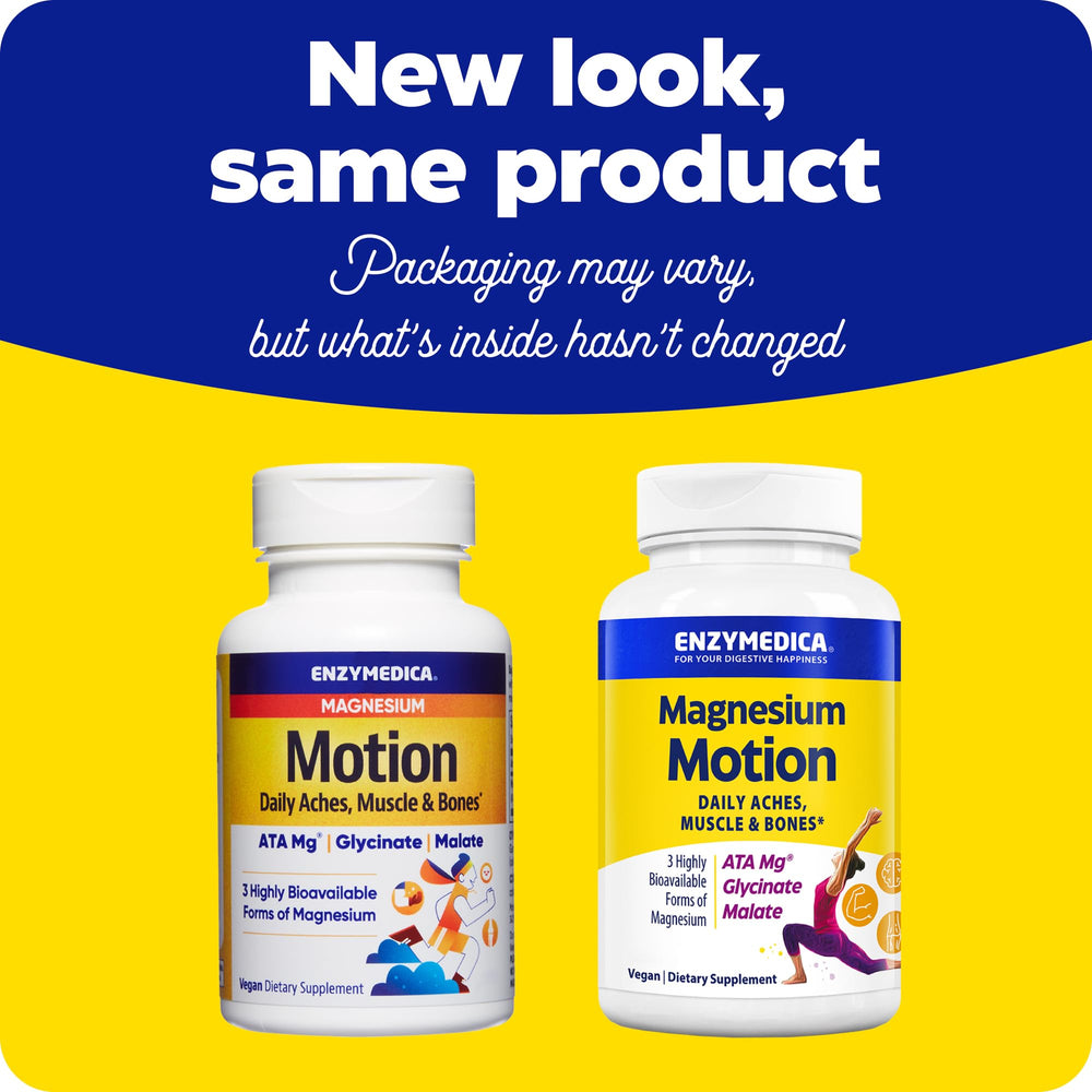 Packaging image of Enzymedica Magnesium Motion 60 count bottle