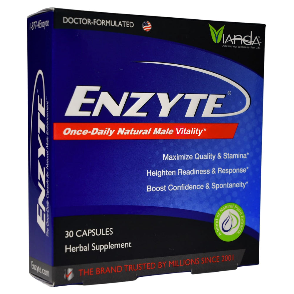 Enzyte Natural Vitality Support bottle and capsules