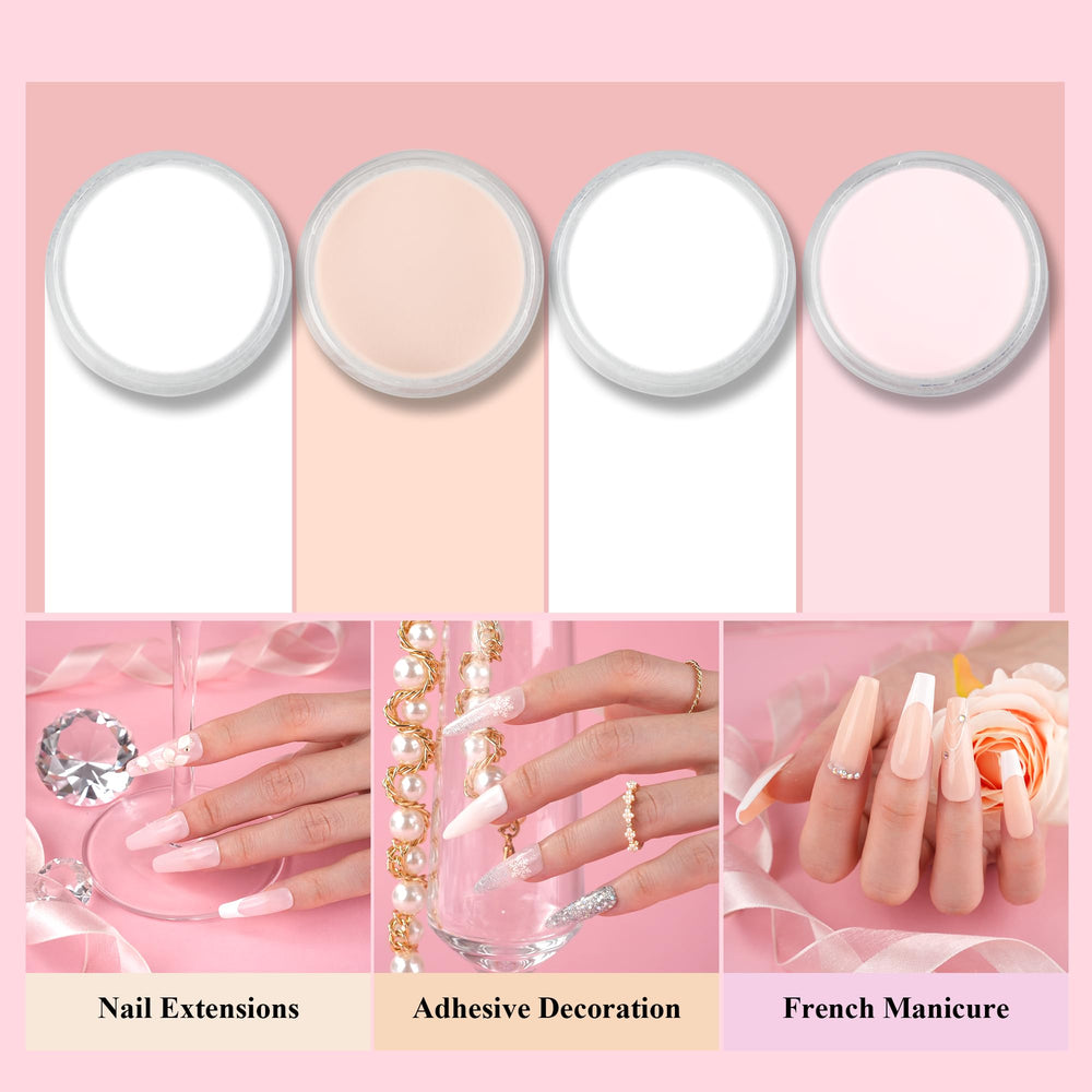 EODCI clear acrylic powder 2oz for strong, natural-looking nail extensions.