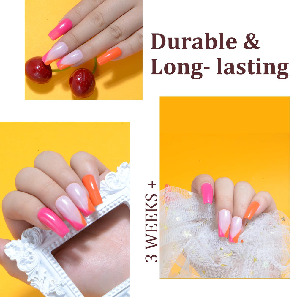Eodci dip powder yields long-lasting manicure with minimal chipping and peeling.
