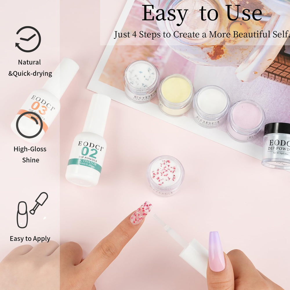 Eodci gift-ready six-color dip powder kit.