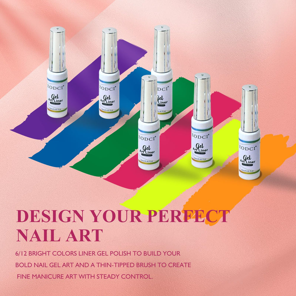 eodci hot pink nail art liner for eye catching accent nails