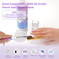 EODCI monomer liquid packaging 8oz emphasizes compatibility with various powder systems.