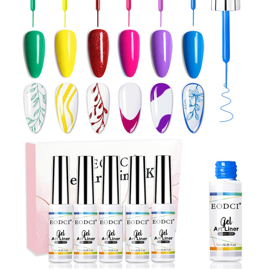 eodci neon green nail art liner for precise line work and bold accents