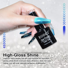 eodci silky finish gel polish for long-lasting shine on natural or artificial nails