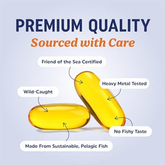 EPA 1300 mg and DHA 860 mg per serving on label