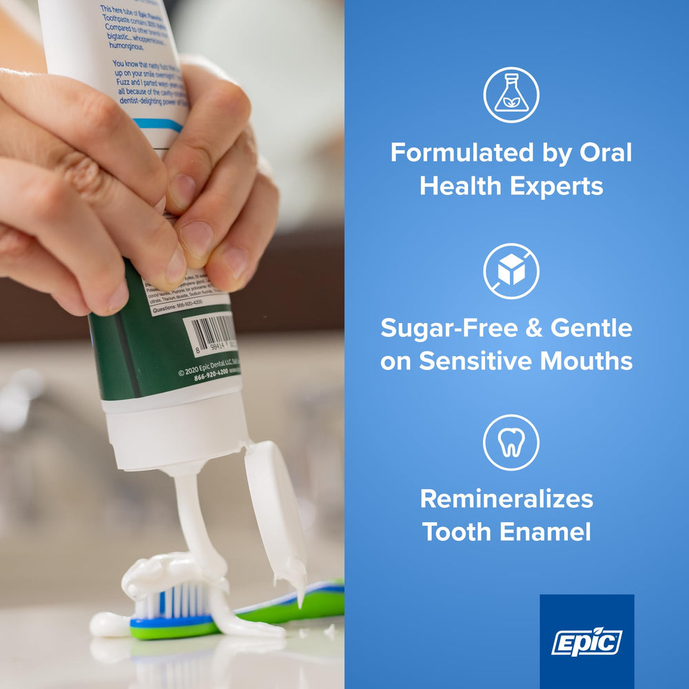 Close-up of ingredients highlighting 31% xylitol and fluoride